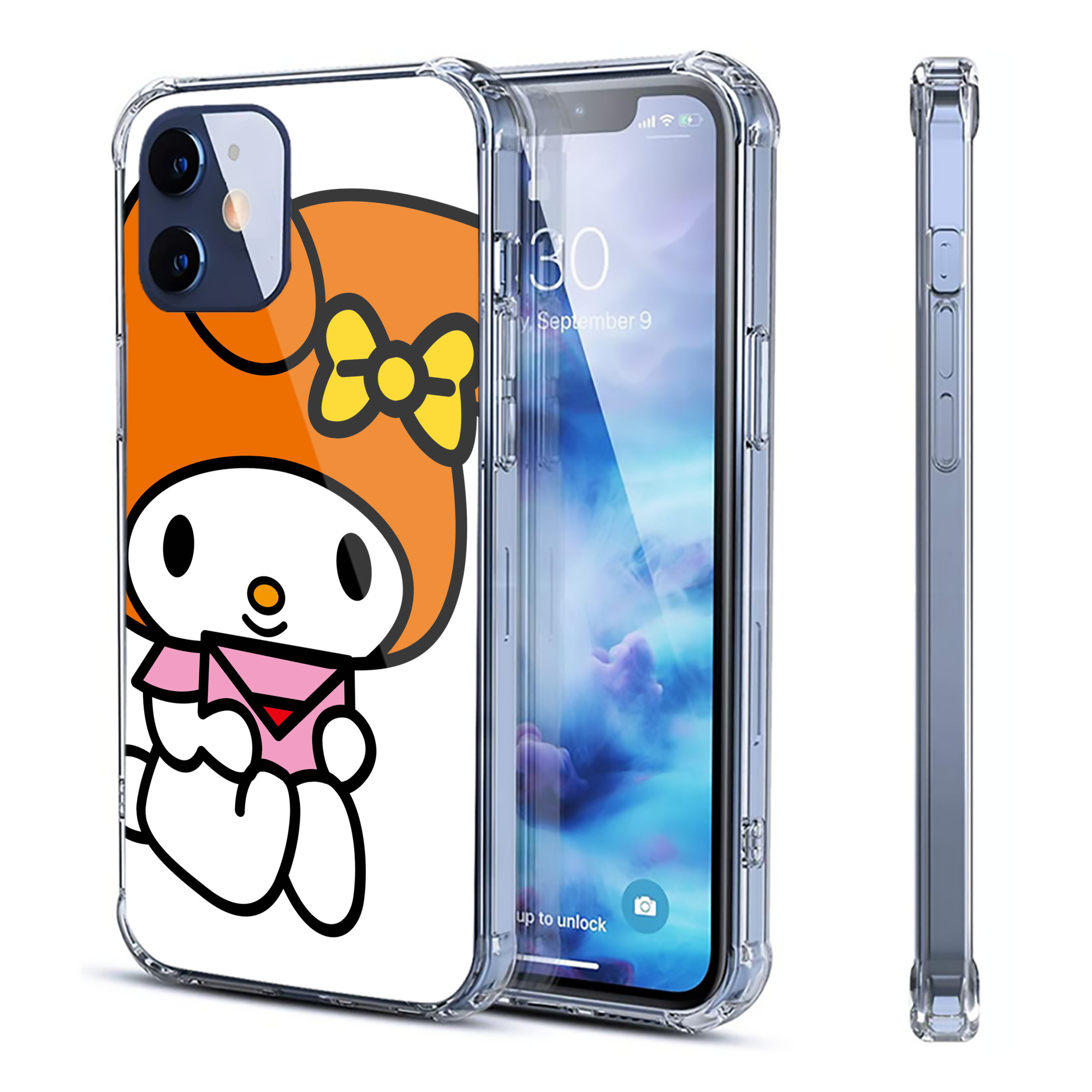 （画像用） Hello Kitty ハローキティ 【iPhone 12シリーズ対応】透明スマホケース（クリアソフトケース）